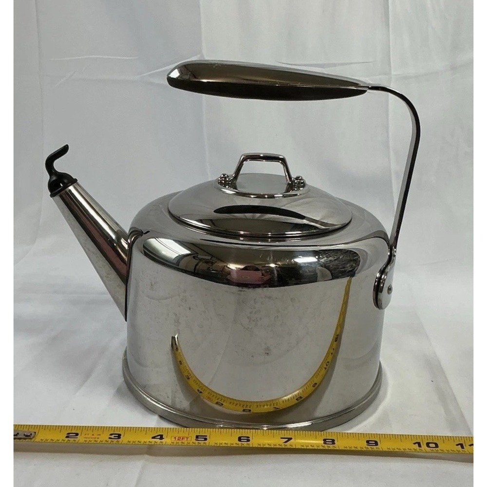 All Clad 2-Quart Tea Kettle Stainless Steel Cantalever Handle w/Whistle